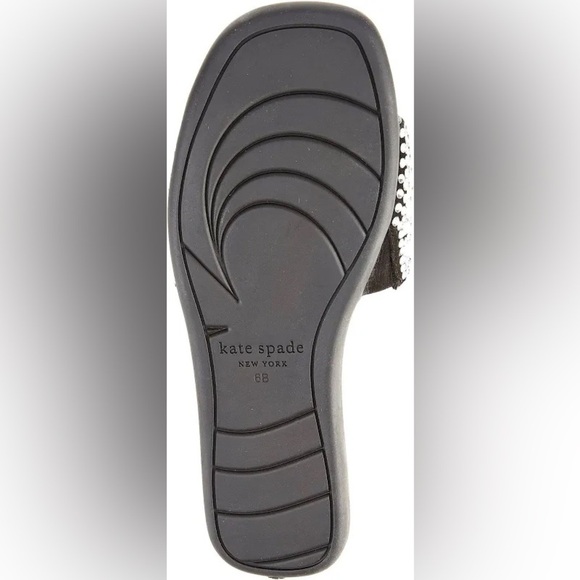 Kate Spade Silver and Black Sandals with Rhinestone Embellishments - Picture 5 of 8